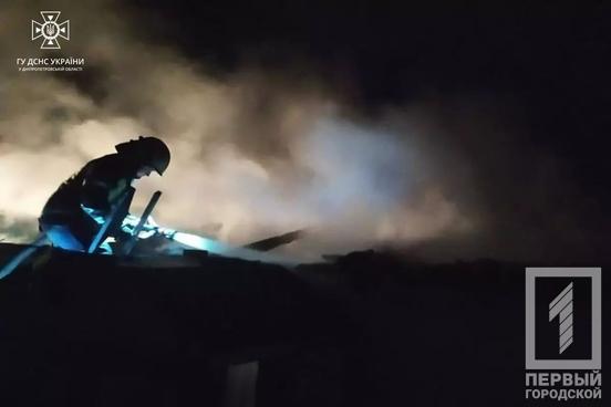 Неподалік Кривого Рогу рятувальники боролися із масштабною пожежею в закинутому будинку1