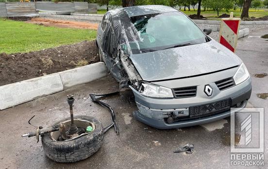 Вирване від удару колесо: у Кривому Розі сталась потужна аварія на об’їзній дорозі