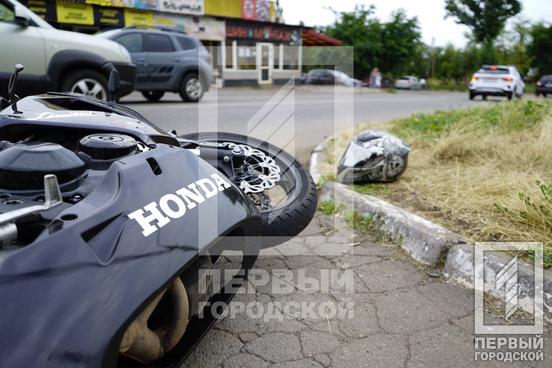 У Кривому Розі навчальний Daewoo Matiz збив мотоцикліста2