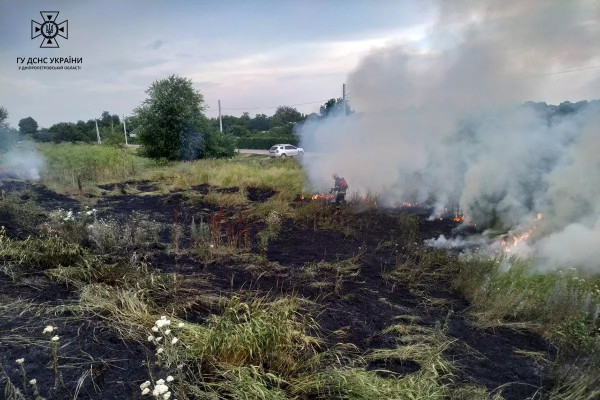 В екосистемах Криворізького та Кам’янського районів протягом минулого дня надзвичайники загасили пожежі на площі понад 10 га7