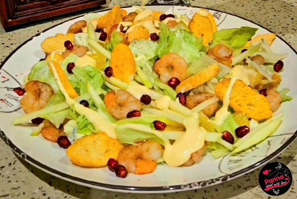Кулінарний блог А. Паукової: Святковий салат з креветками0