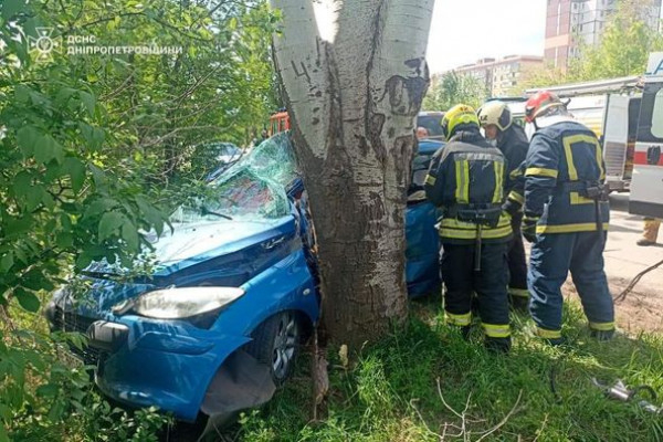 У Кривому Розі в ДТП постраждала родина, водійку затисло в автомобілі1