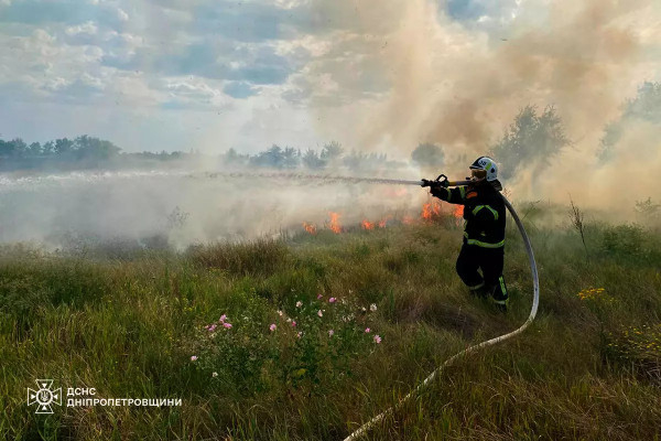 На Дніпропетровщині минулої доби вогнеборці ліквідували 60 пожеж в екосистемах0