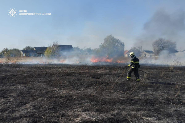 На Дніпропетровщині продовжує масово горіти сухостій на відкритих територіях1