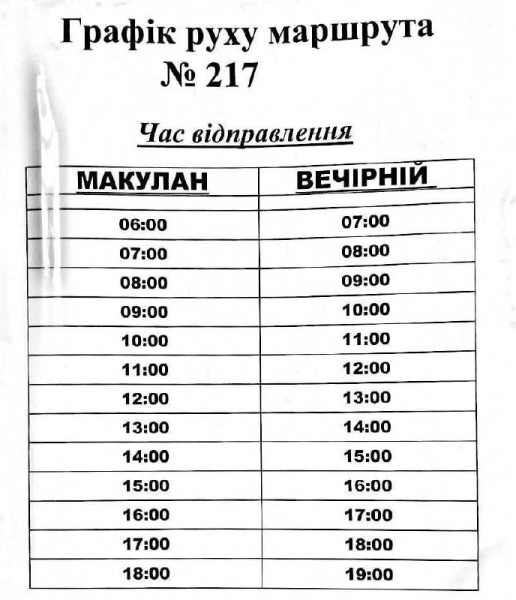 У Кривому Розі маршрутка №217 працюватиме з годинним інтервалом: оновлений графік руху1
