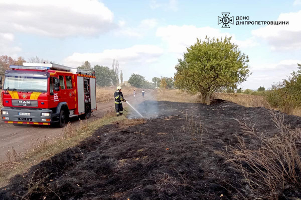 На Дніпропетровщині протягом доби вогнеборці ліквідували 23 пожежі в екосистемах3