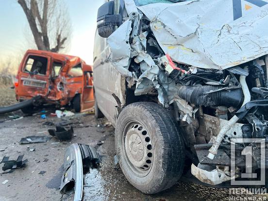 Постраждали мама та дитина: у Кривому Розі на об’їзній Volkswagen Caddy зачепив бус і дерево4