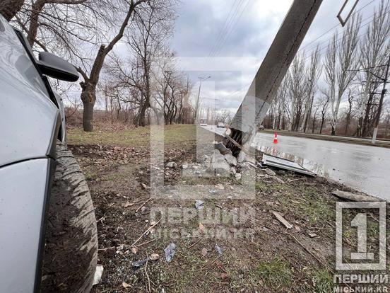 У Кривому Розі Renault вилетів у кювет, а Volkswagen - на узбіччя8