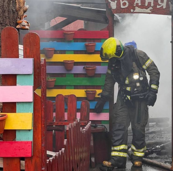 У Саксаганському районі Кривого Рогу горіло приміщення лазні0