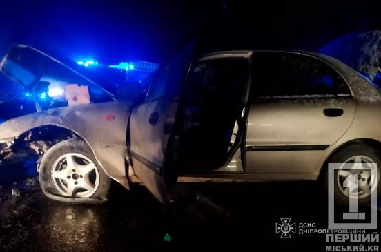 Троє людей розбилися на трасі у Криворізькому районі: водій легковика не впорався із керуванням1