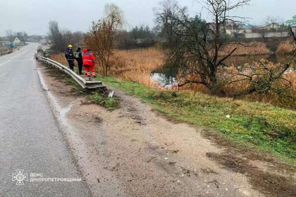 З дороги в річку: під Кривим Рогом сталося ДТП - водій загинув1