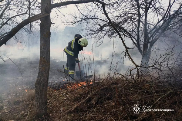 65 пожеж в екосистемах Дніпропетровщині ліквідували вогнеборці 15 березня1