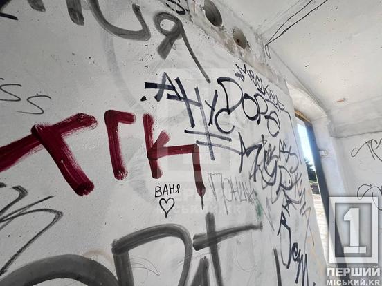Матюки та малюнок чоловічого статевого органу: у Кривому Розі поруч з цирком зіпсували чергове укриття1