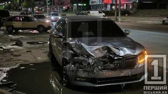 Був сильний удар: у Кривому Розі на Володимира Великого не розминулися Skoda та Москвич1