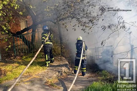 Горіла сотня квадратних метрів території: у Центрально-Міському районі вогнеборці приборкували пожежу1