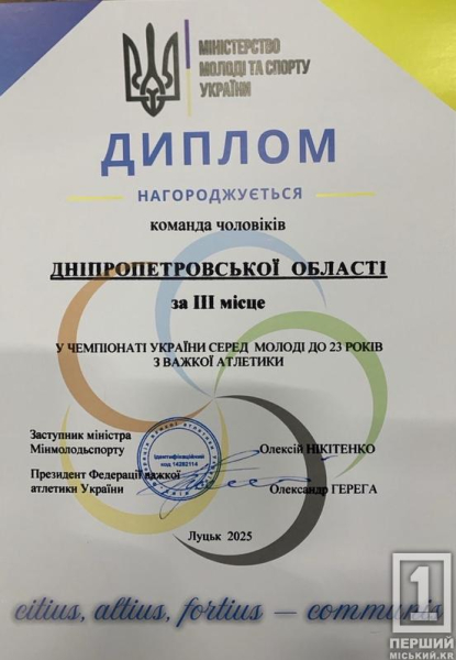 Майже півтора десятка відзнак та бронза у командному заліку: криворізькі важкоатлети довели свою силу на всеукраїнському рівні5