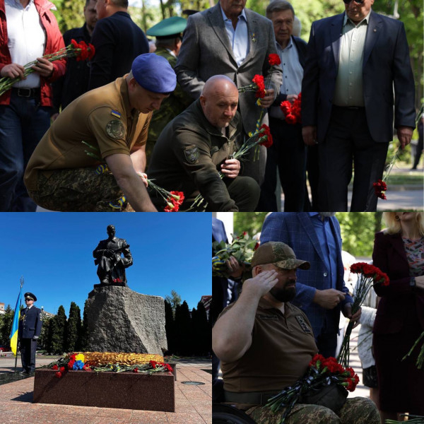 У Кривому Розі, в День пам’яті та перемоги над нацизмом, поклали квіти до Монументу «Перемога» та вшанували пам'ять полеглих в боротьбі за Україну Захисників і Захисниць5