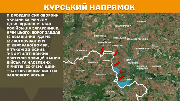 За минулу добу на Покровському напрямку фронту сили оборони відбили 65 атак  ворога, всього зафіксовано 196 бойових зіткнень по всій лінії фронту  1