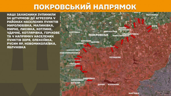 За минулу добу найбільше штурмів агресора Сили оборони відбили на Покровському напрямку8