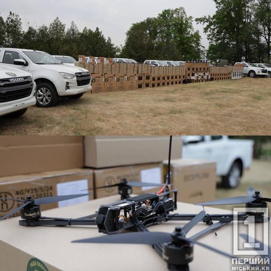 Пікапи, рій дронів, ноутбуки та не тільки: звіт Ради оборони Кривого Рогу про підсилення фронту у травні1