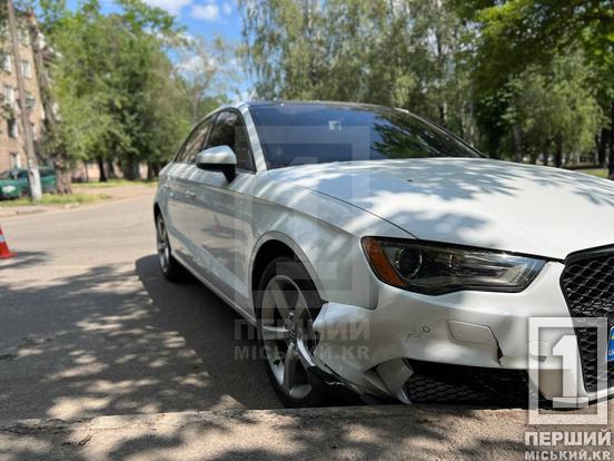 Усі відбулися переляком: на Гурова Audi зачепила велосипедиста1