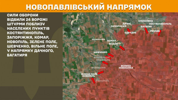 За минулу добу  Сили оборони відбили на лінії фронту 212 ворожих атак,  збили вертоліт, 300 БпЛА та 37 ракет ворога9