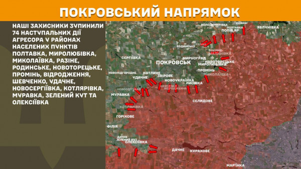 Агресор збільшує кількість штурмів на Покровському напрямку з метою прорвати фронт  8