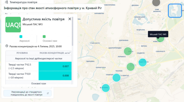 У Кривому Розі можна онлайн слідкувати за станом атмосферного повітря: як це зробити2