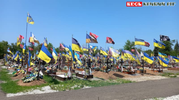 Сектор почесних поховань Центрального кладовища Кривого Рогу