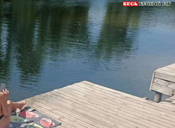 Пляж в парку Мершавцева в Кривому Розі цьогоріч малолюдний