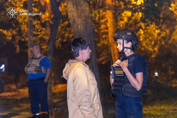 Вночі під масовантим ударом ворога знову опинилася Харківщина, є постраждалі, серед них — троє рятувальників1