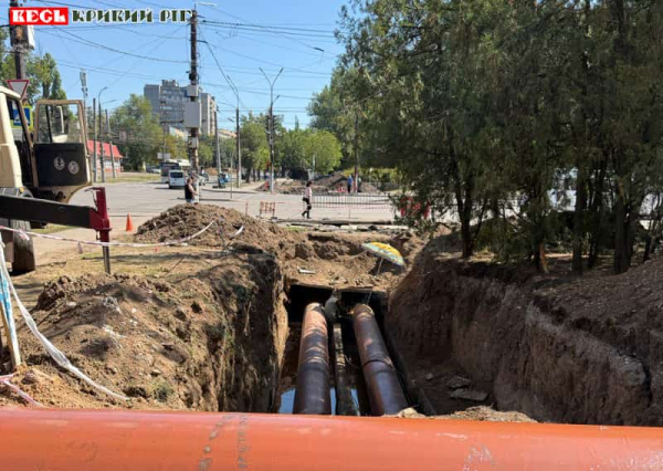 Ремонт теплотраси на пр. 200-річчя Кривого Рогу Криворізькою теплоцентраллю
