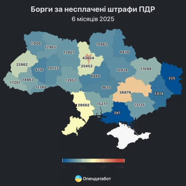 На Дніпропетровщині майже 40 тисяч водіїв не сплатили штрафи за порушення ПДР0