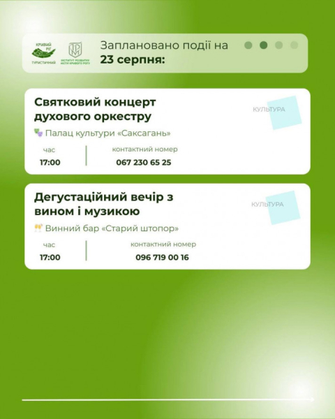 Святкові вихідні у Кривому Розі: свіжі новини про цікаві заходи 23 і 24 серпня3