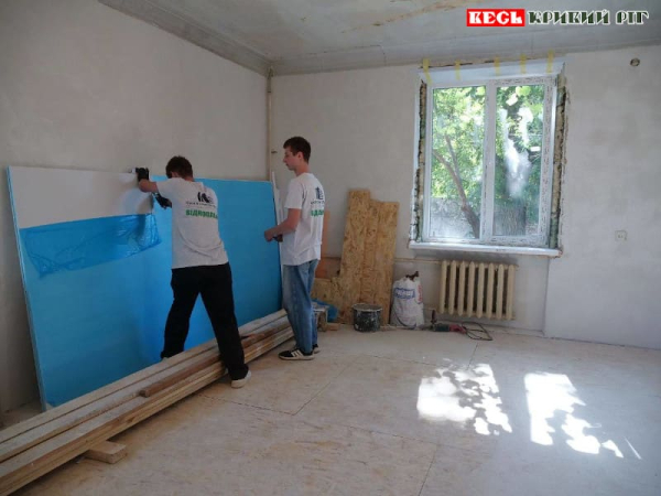 Ремонт квартири в Кривому Розі для переселенців від Карітас