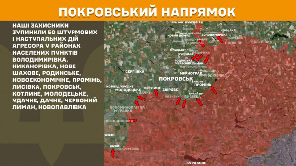 За минулу добу українські воїни відбили 165 ворожмих штурмів на лінії фронту    8