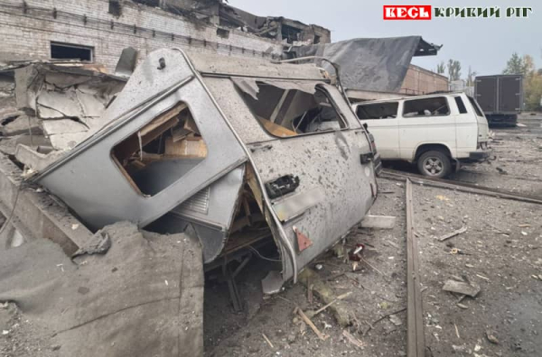 Транспортні засоби підприємства знищені ракетним ударом в Кривому Розі