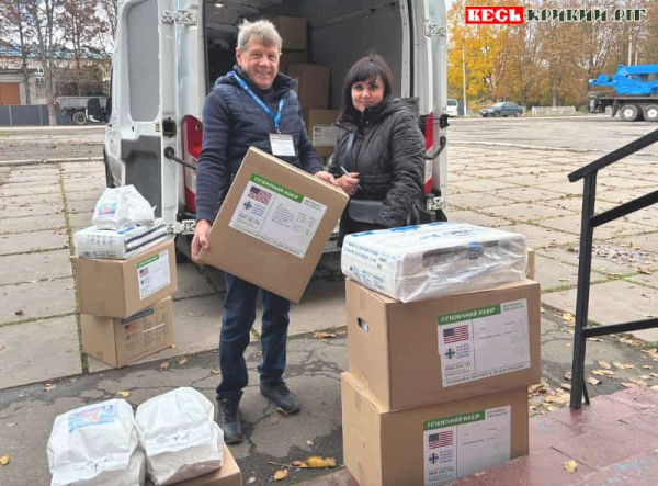 Гігієнічні набори привіз Карітас Кривий Ріг до Новопільської громади