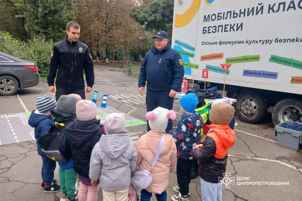 Мобільний клас безпеки завітав до дошкільнят Кривого Рогу0