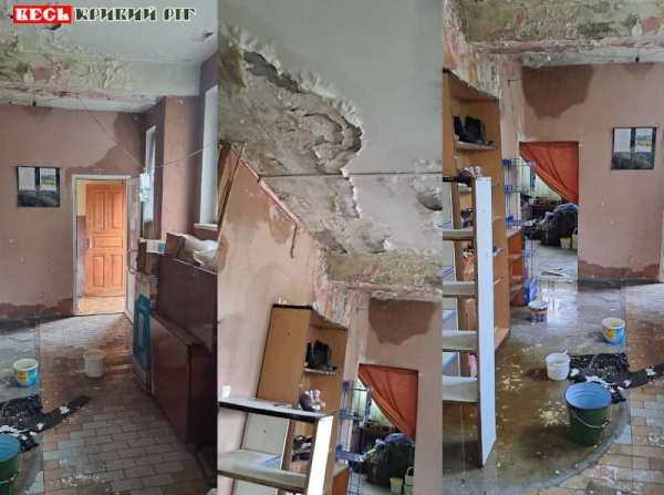 Офіс ГО «Батальйон Бабуся» заливає водою в Кривому Розі