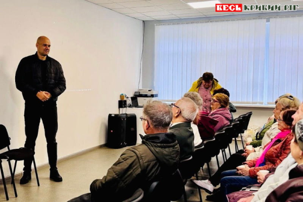 Дмитро Невеселий на зустрічі з ветеранами в Зеленодольську Криворізького р-ну