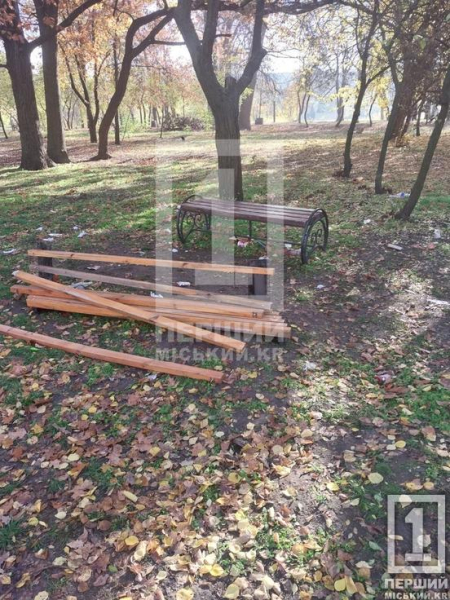 Потрібна негайна реакція поліції: у сквері на Петра Калнишевського молодь регулярно трощить встановлені лави1