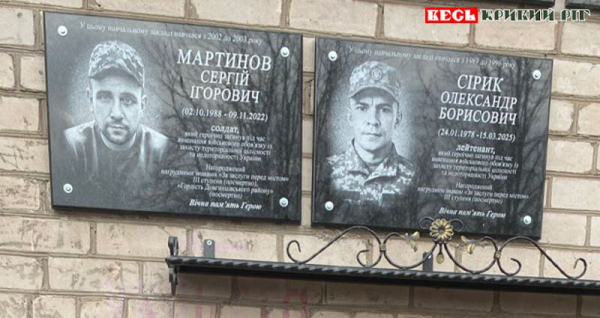Меморіали на честь Олександра Сірика та Сергія Мартинова відкрито в Кривому Розі