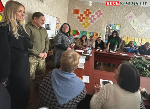 Ірина Грицай в одному з закладів освіти в Кривому Розі