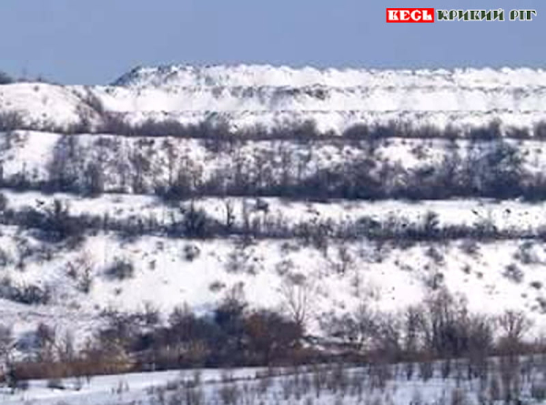 засніжені відвали Кривого Рогу