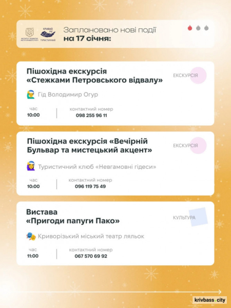 Криворізький вікенд: як провести час з рідними 17 та 18 січня в місті1