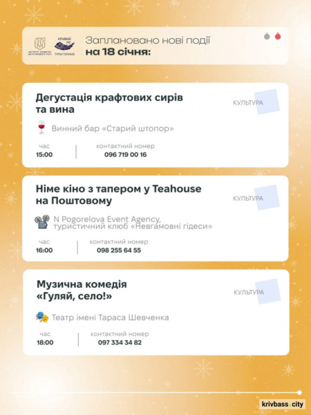 Криворізький вікенд: як провести час з рідними 17 та 18 січня в місті5