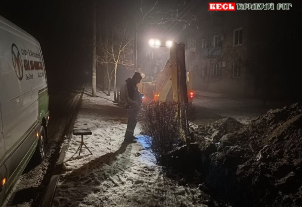 Заміна аварійного трубопроводу в Зеленодольську Криворізького р-ну