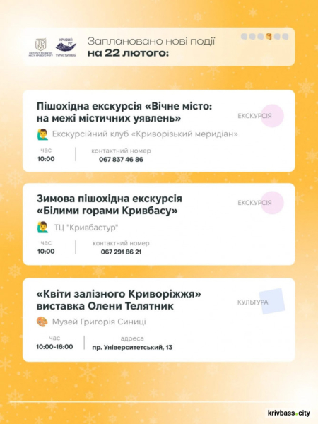 Криворізький вікенд: містян запрошують цікаво провести 21 та 22 лютого4