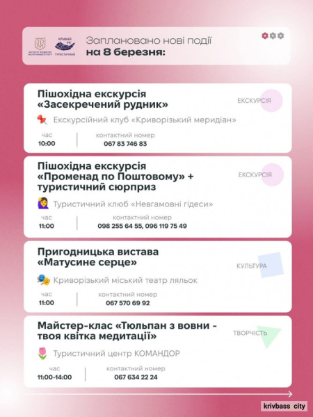 Криворізький вікенд: як провести весняні вихідні 7 та 8 березня 5